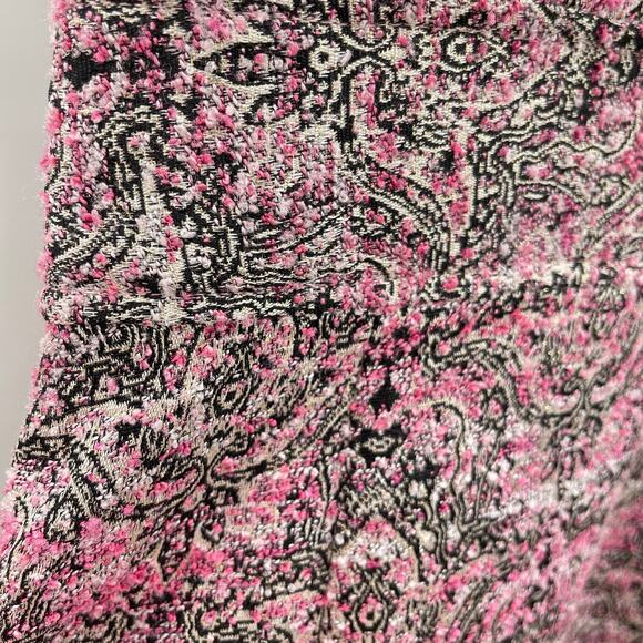 Adelyn Rae Dress Jacquard Knee Length Sleeveless Wrap Style Pink Multi NWOT - Picture 12 of 14